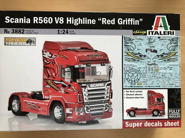 Italeri SCANIA R560 V8 Highline Red Griffin 1:24 3882