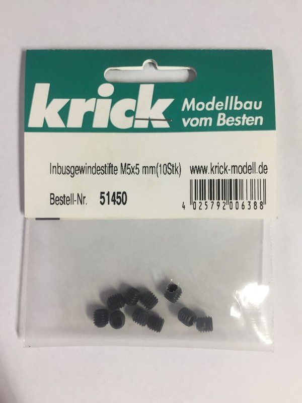 Krick Madenschraube M5 x 5 (10Stk) 51450