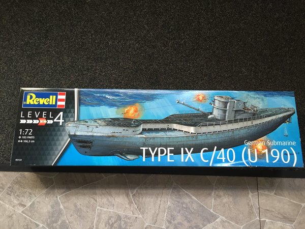 Revell Deutsches U-Boot TYPE IX C/40 (U190) 1:72 05133