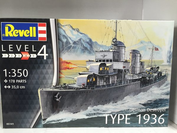 Revell German Destroyer Type 1936 1:350 05141