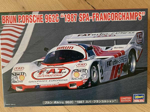 Hasegawa 1/24 Brun Porsche 962C, 1987 SPA Francorchamps 20503 620503