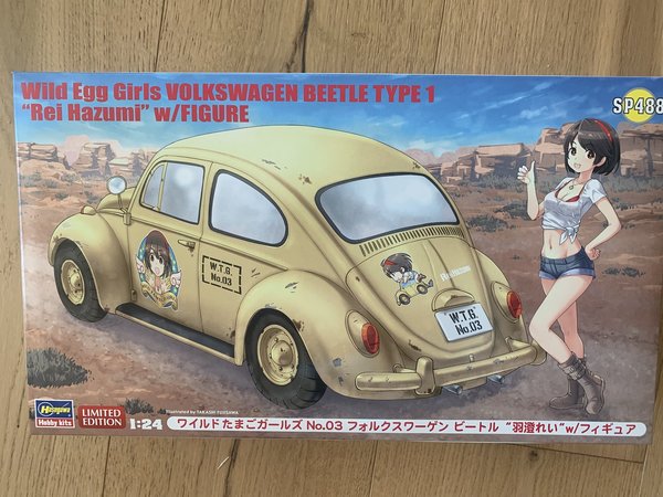 Hasegawa 1/24 Wild Egg Girls, VW Käfer mit Figur Rei Hazumi SP488 52288