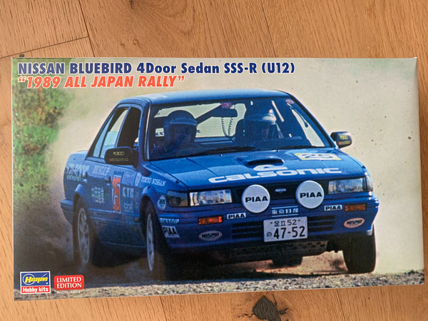 Hasegawa 1/24 Nissan Bluebird 4-Türer Sedan SSS-R, 1989 All Japan Rally 20541